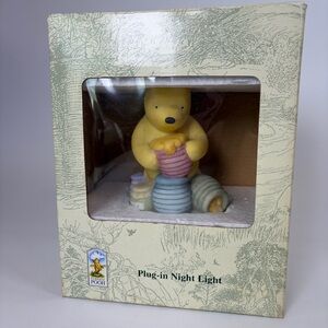 Disney Winnie the Pooh w/ Honey Pots Plug in Night Light with Original Box WORKS